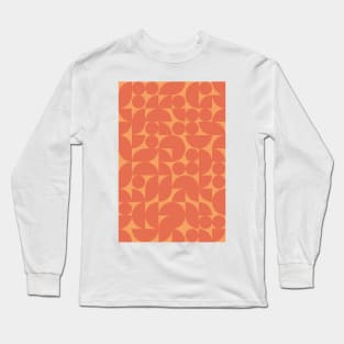 Hotdog Colored Geometric Pattern - Shapes #3 Long Sleeve T-Shirt